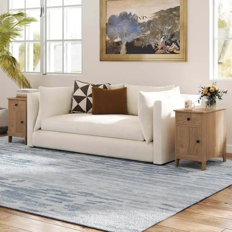 End Table with Charging Station and Flip-Top, Bedside or Sofa Side Table