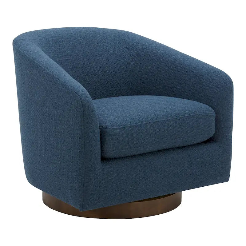 Upholstered 360-Degree Swivel Barrel Chair