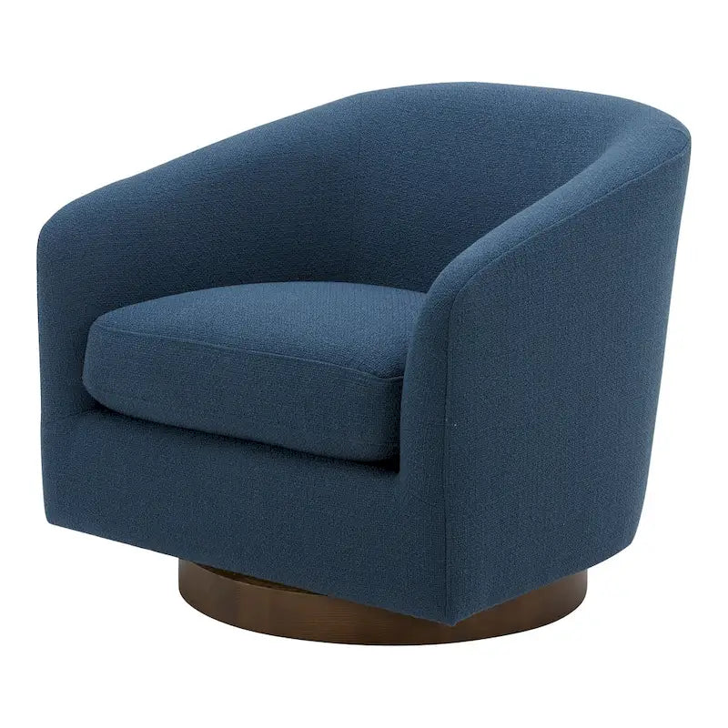 Upholstered 360-Degree Swivel Barrel Chair