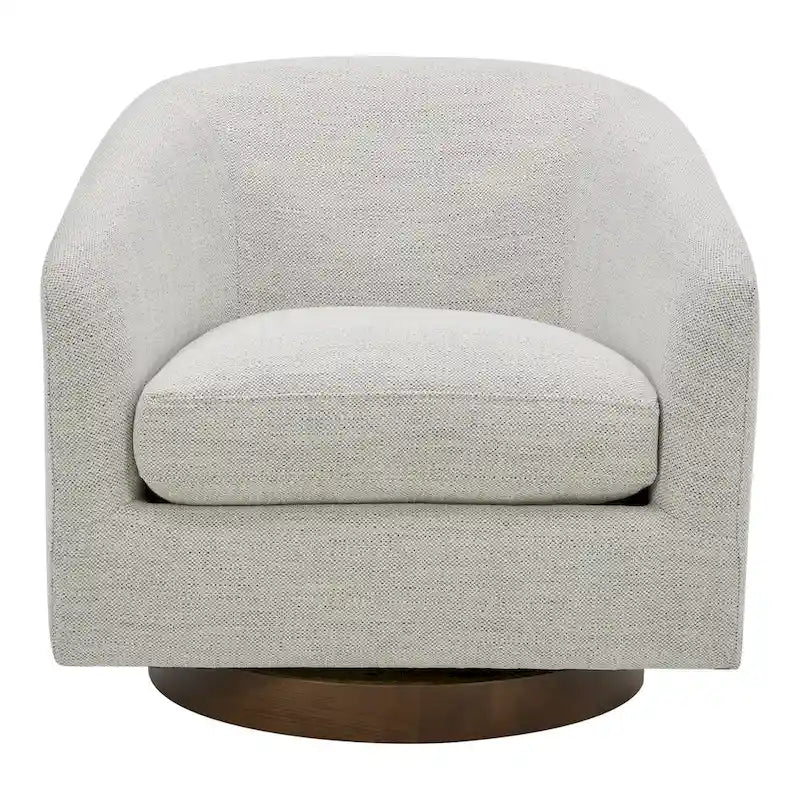 Upholstered 360-Degree Swivel Barrel Chair