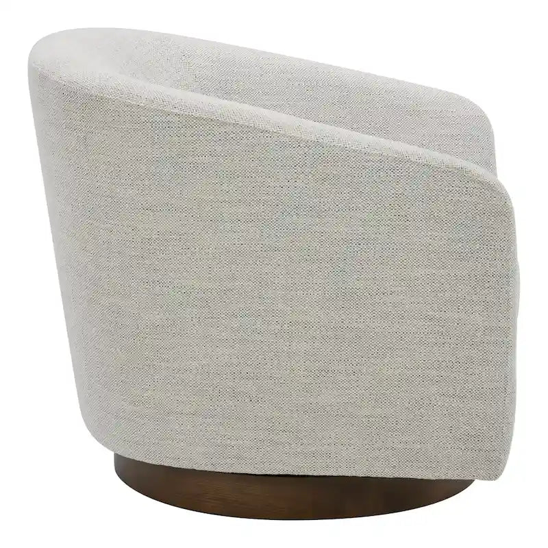 Upholstered 360-Degree Swivel Barrel Chair