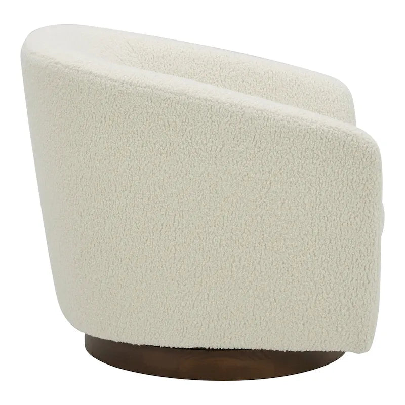 Upholstered 360-Degree Swivel Barrel Chair