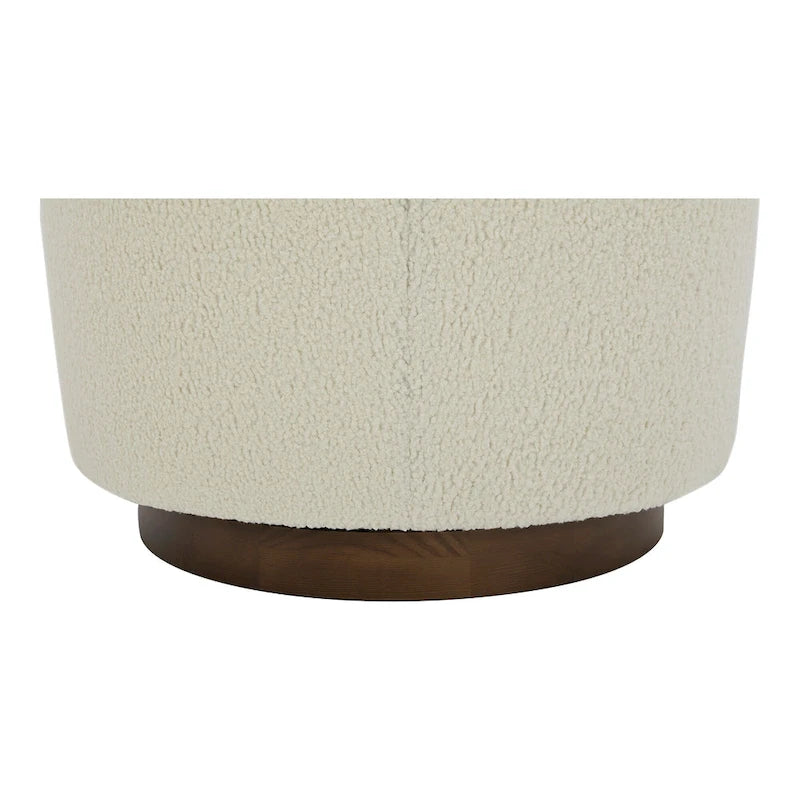 Upholstered 360-Degree Swivel Barrel Chair