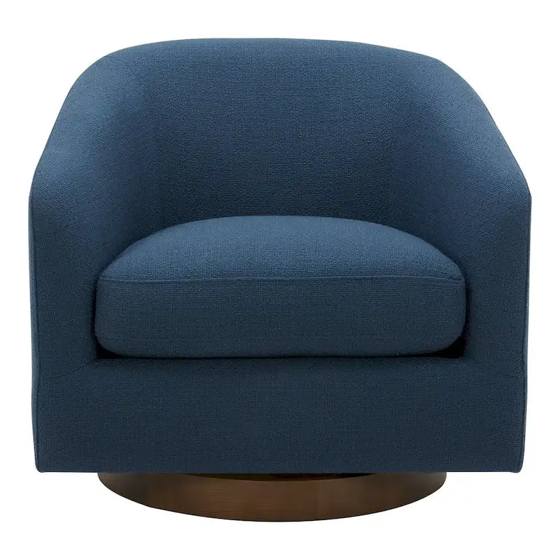 Upholstered 360-Degree Swivel Barrel Chair