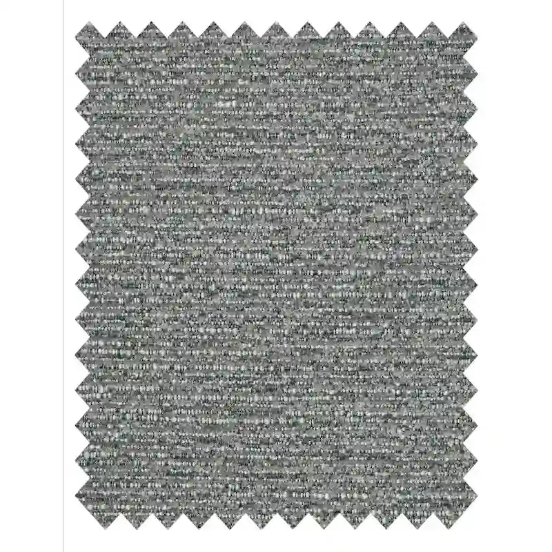 Round Upholstered Ottoman in Textured Polyester Fabric