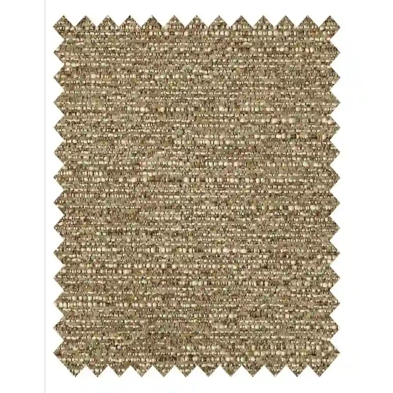 Round Upholstered Ottoman in Textured Polyester Fabric