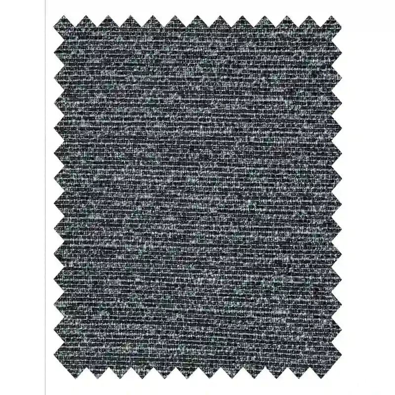 Round Upholstered Ottoman in Textured Polyester Fabric
