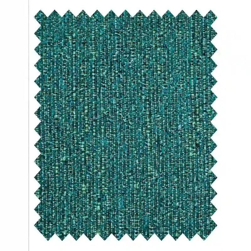 Round Upholstered Ottoman in Textured Polyester Fabric