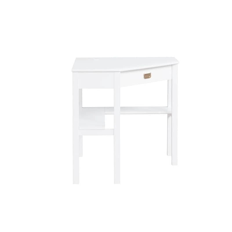 Corner Writing Desk with Keyboard Tray and Shelves