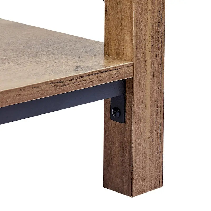 16-Inch Side Table with Lower Storage Shelf