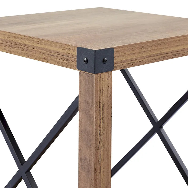 16-Inch Side Table with Lower Storage Shelf
