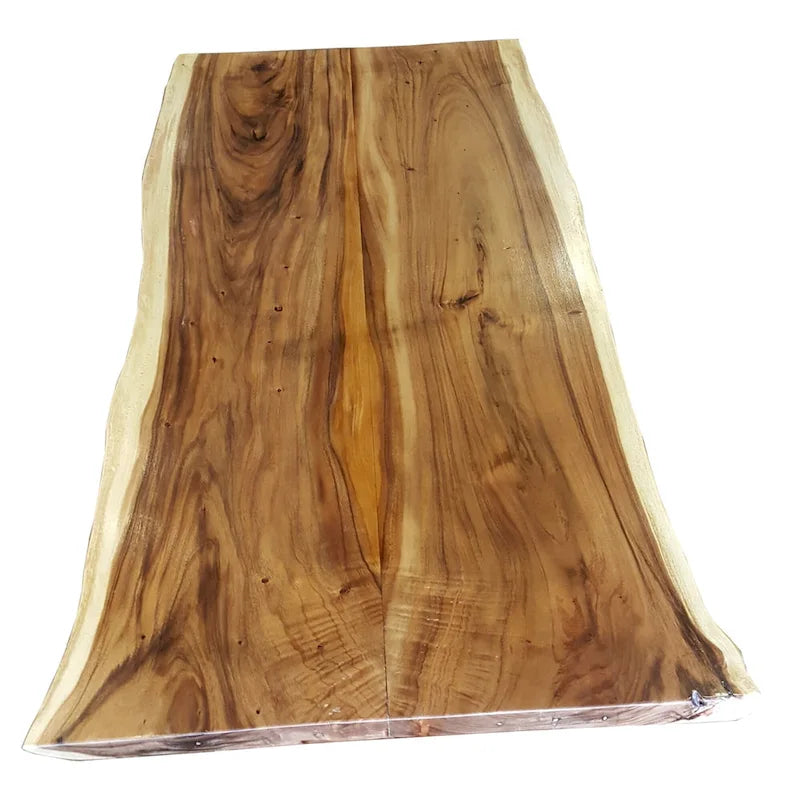 71-Inch Suar Live Edge Solid Wood Slab Dining Table (Table Only)