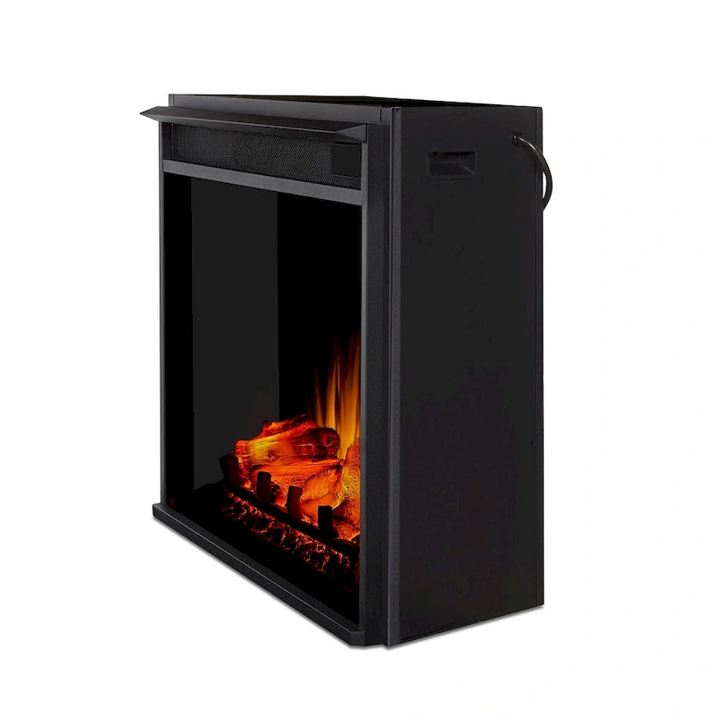 93-Inch Electric Fireplace TV Stand in White