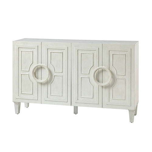 58-Zoll-Sideboard mit geometrischen Türen und Griffen aus Massivholz