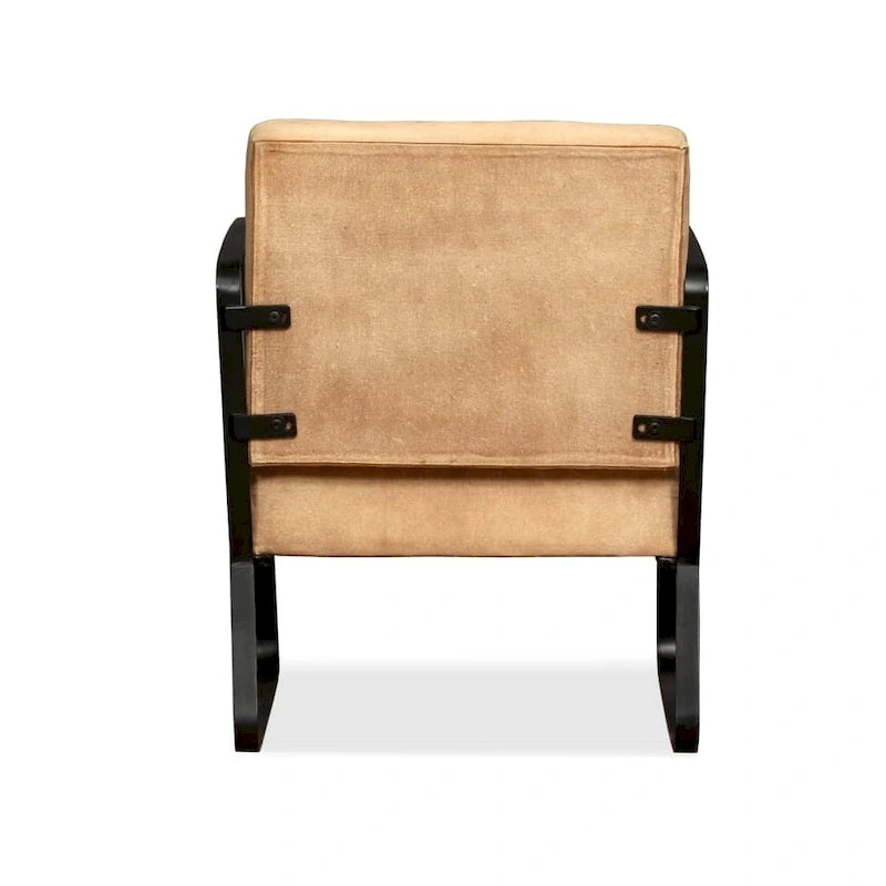 Lounge Chair with Genuine Leather and Steel Frame