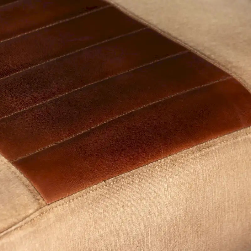 Lounge Chair with Genuine Leather and Steel Frame