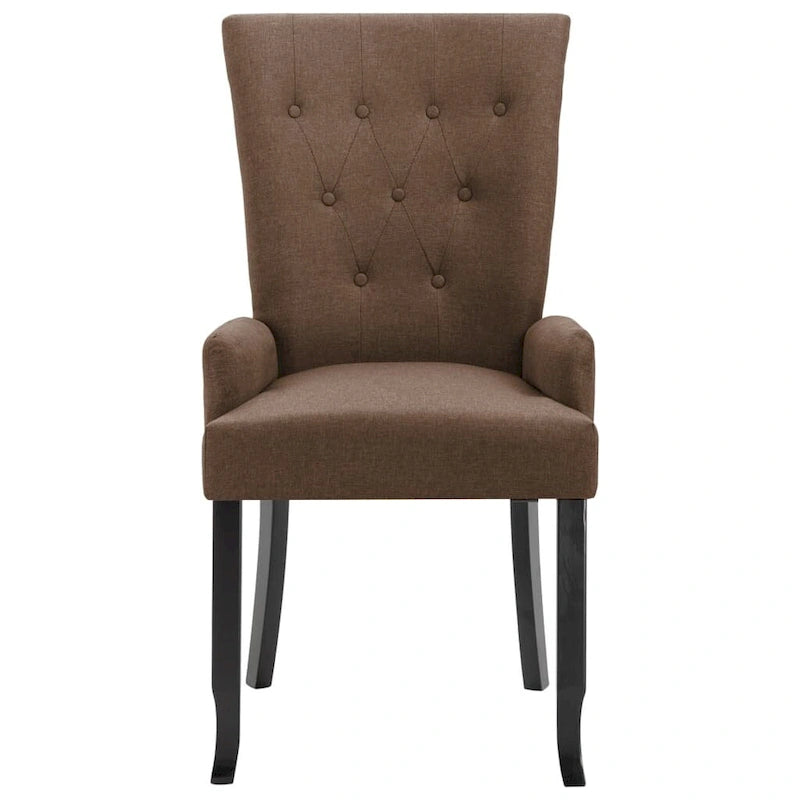 Upholstered Dining Chairs with Armrests, Multicolor Fabric (Set of 1/2/4/6)
