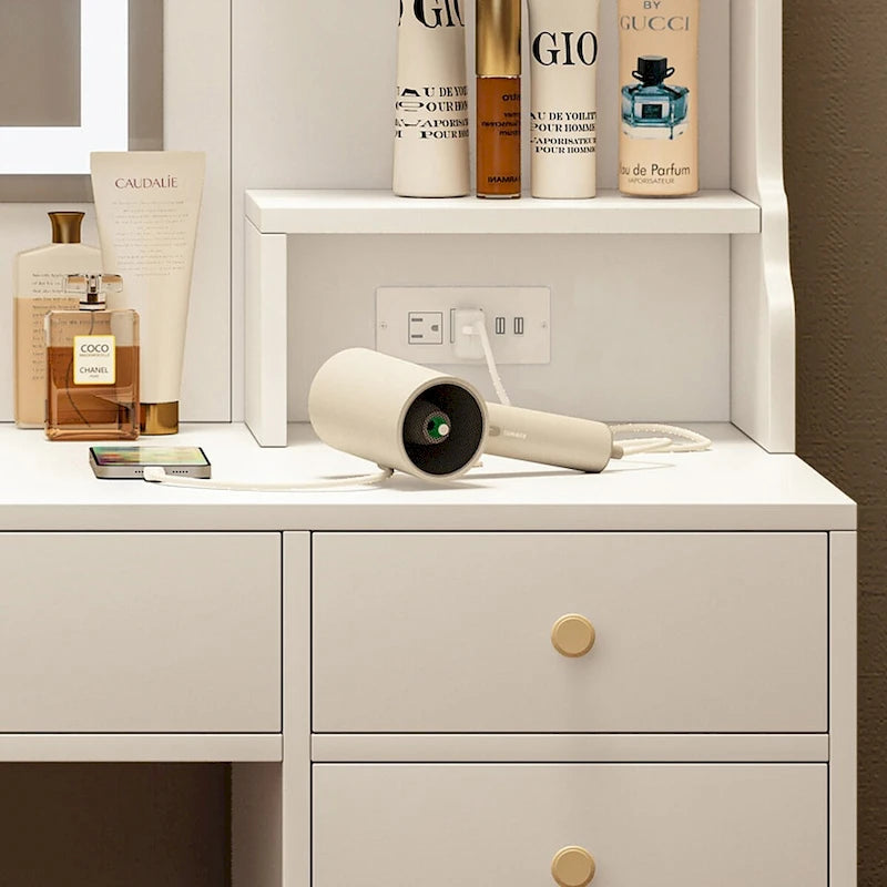 Makeup Vanity Dressing Table with Mirror, Drawers and Shelves