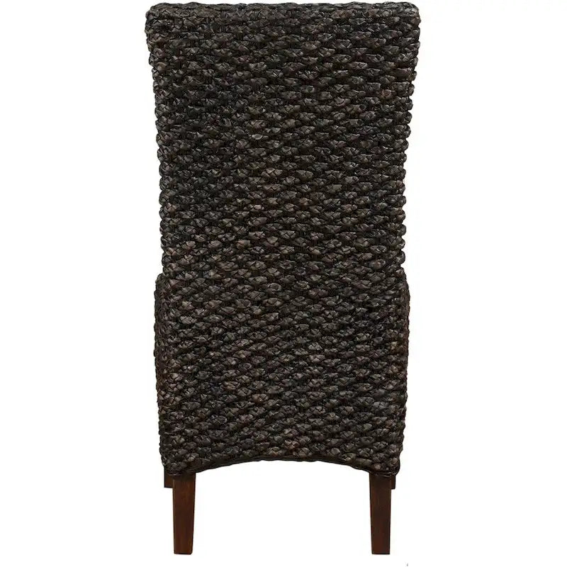 High-Back Wicker Woven Dining Chair, Set of 2, Brown