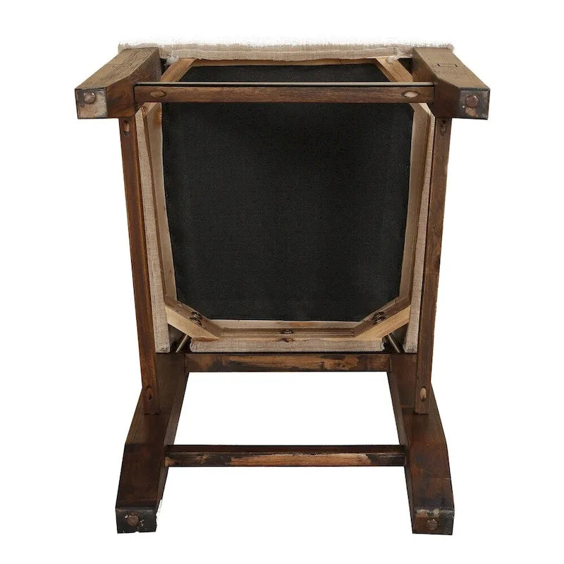 High-Back Wicker Woven Dining Chair, Set of 2, Brown