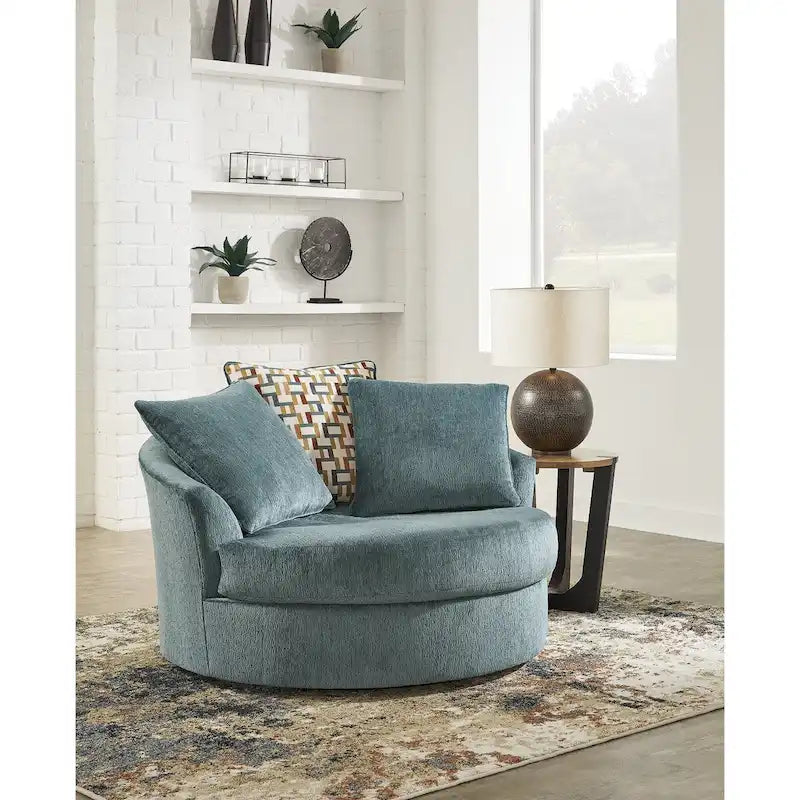 Oversized 360-Degree Swivel Accent Chair – 56W x 55D x 35H