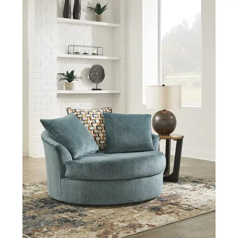 Oversized 360-Degree Swivel Accent Chair – 56W x 55D x 35H