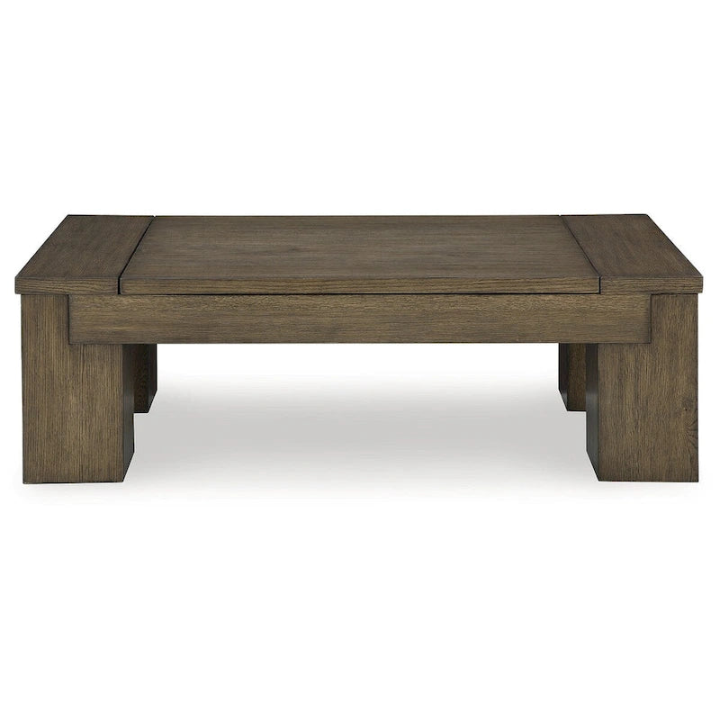 Brown Lift-Top Coffee Table - 54W x 28D x 18H