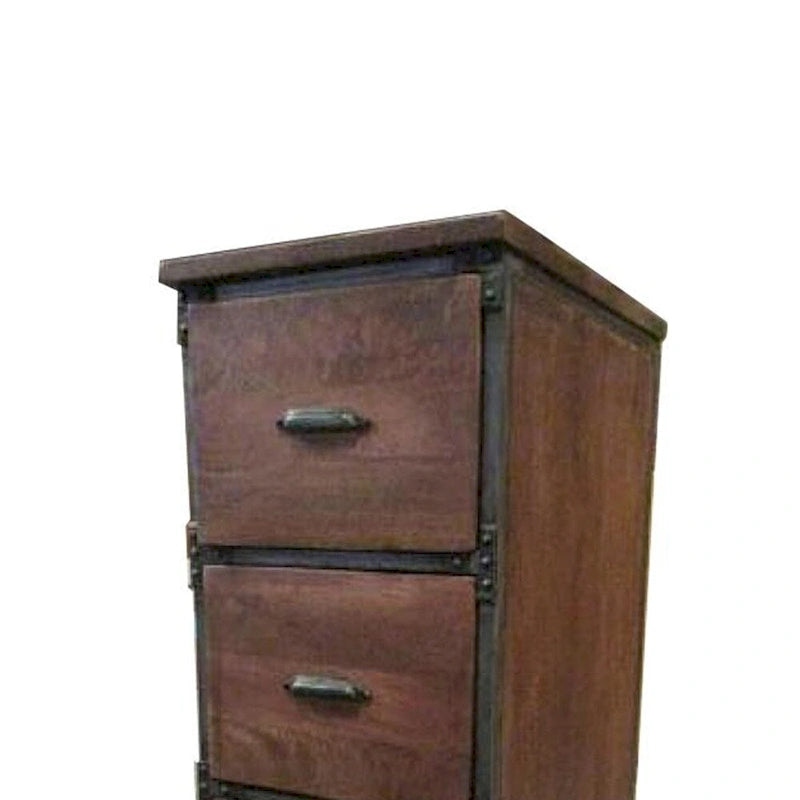 Handmade Solid Mango Wood 4-Drawer Cabinet
