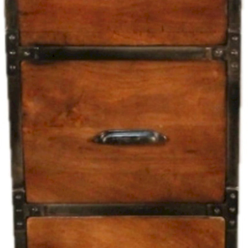 Handmade Solid Mango Wood 4-Drawer Cabinet