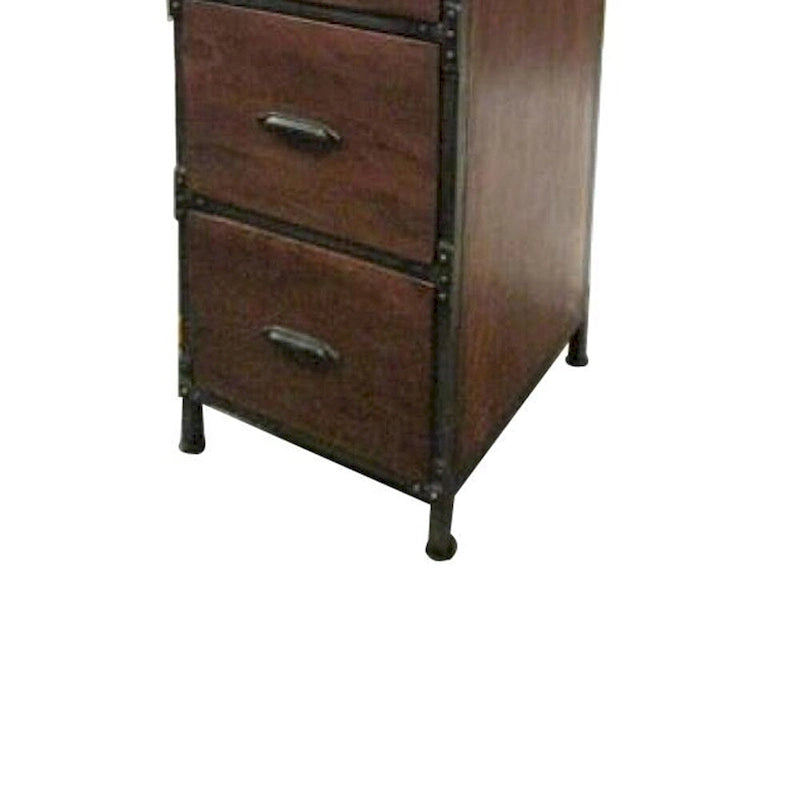Handmade Solid Mango Wood 4-Drawer Cabinet