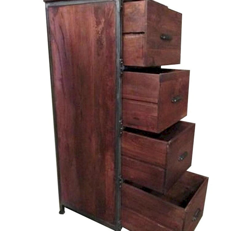 Handmade Solid Mango Wood 4-Drawer Cabinet