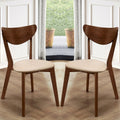 Retro Mid-century Design Chestnut Dining Chairs (Set of 2)